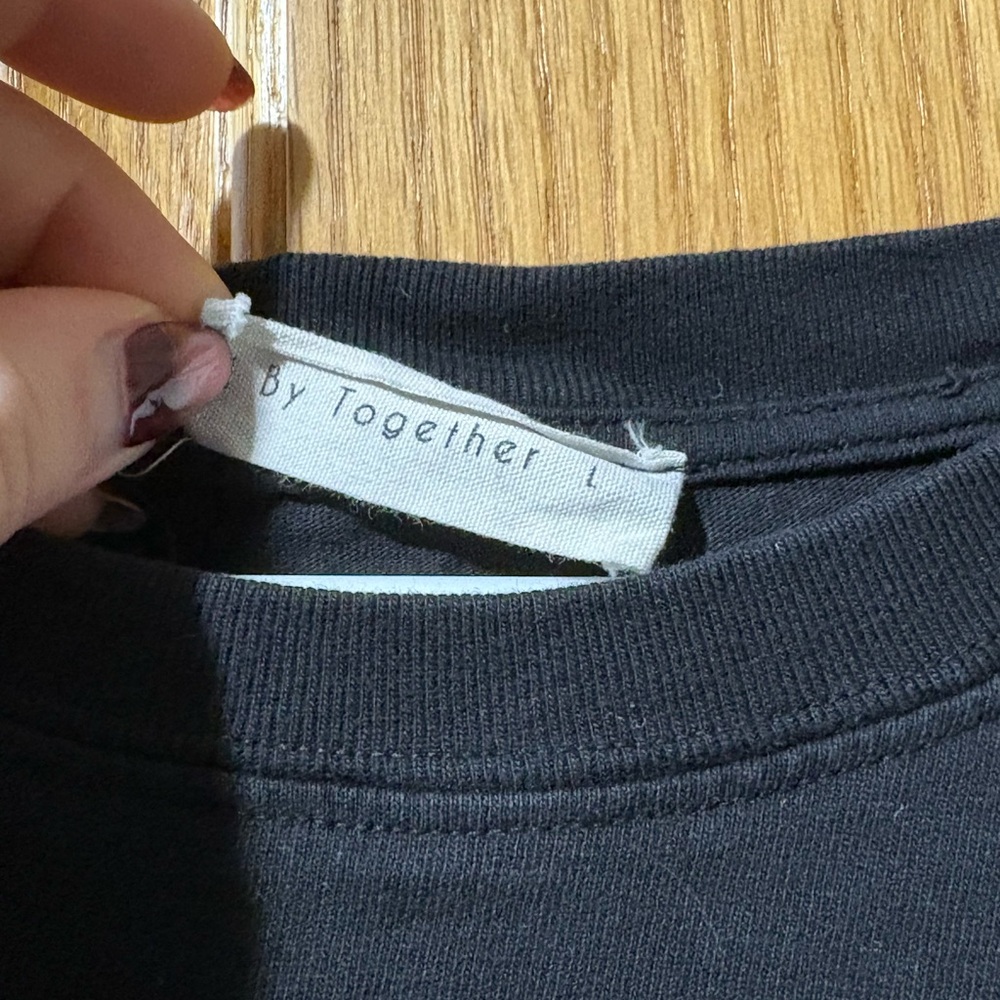 By Together Black Cropped Tee - Picture 2 of 2